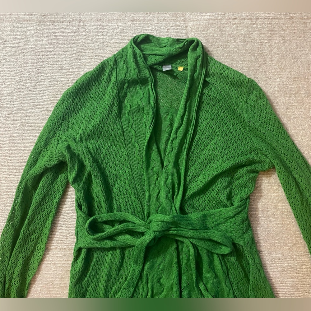 Belted Linen cardigan